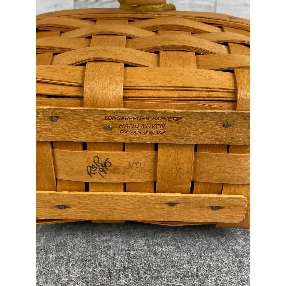 Longaberger 2000 Century Celebration Cheers Basket Lid Liner VINTAGE RARE